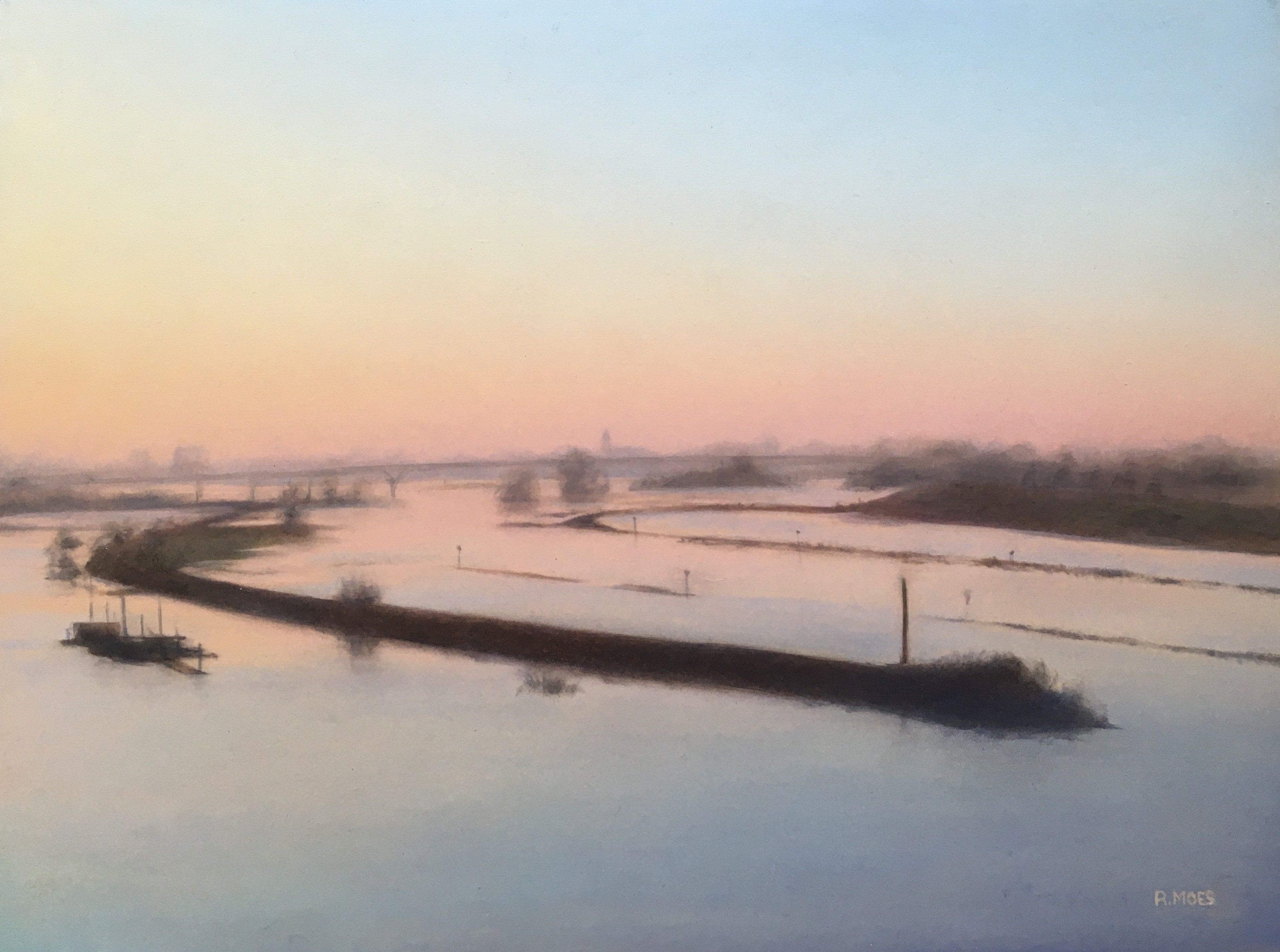 Zonsopgang over de Rijn